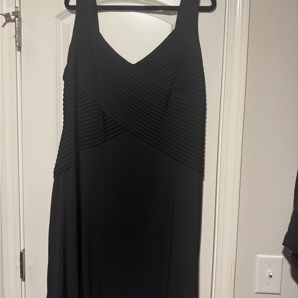 Calvin Klein Black Textured Midi Dress
